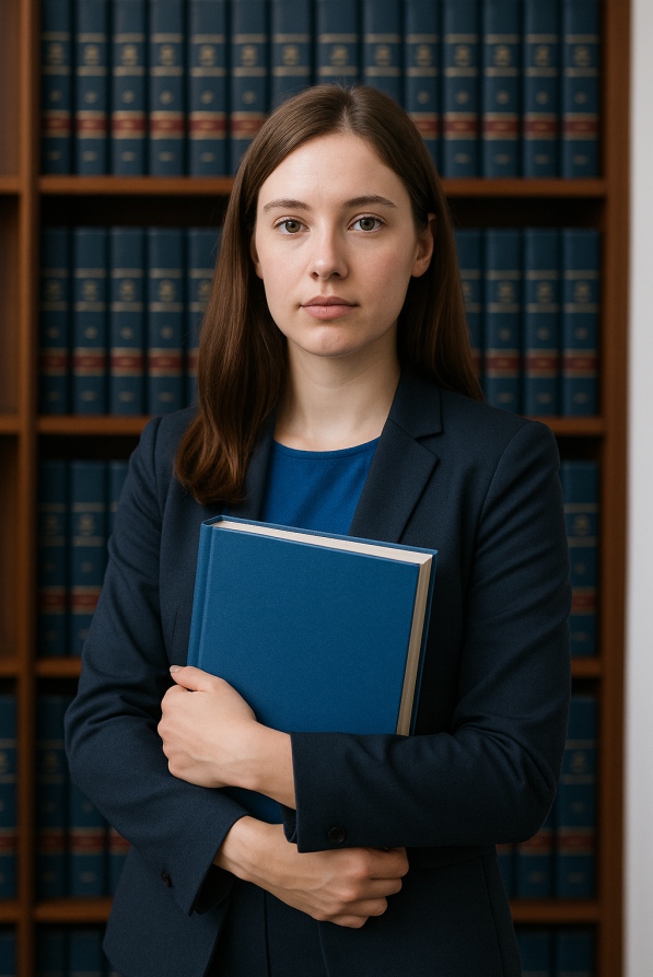 Modern legal library illustration