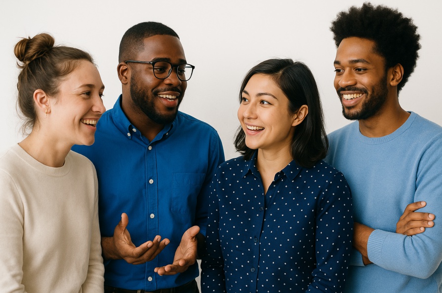 People sharing positive legal testimonials